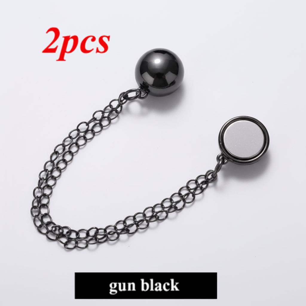 Multifunktionaler magnetischer Kleidungsclip mit Kette für Hosenbeine, Hemden, Manschettenbefestigung