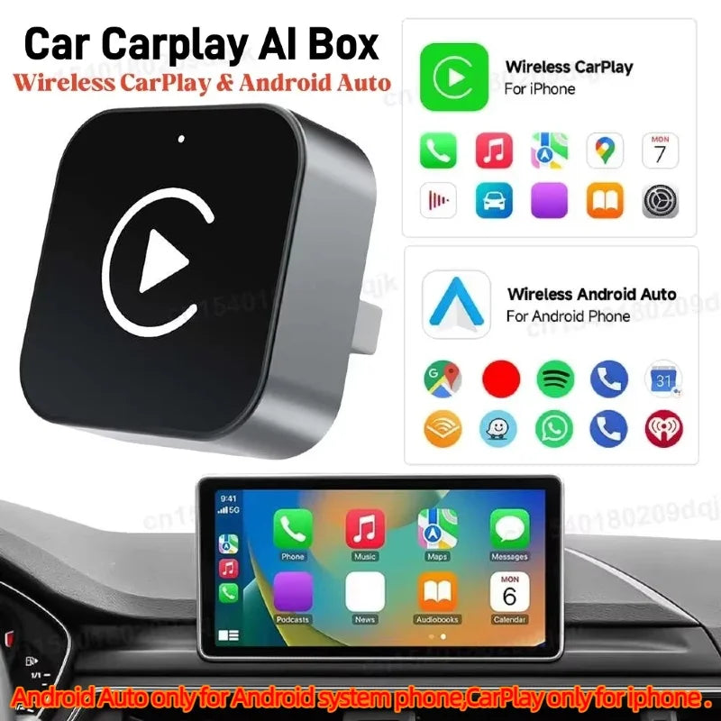2-in-1 Kabelloser CarPlay für iPhone & Android Auto Adapter – Plug & Play für iPhone & Android